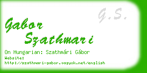 gabor szathmari business card